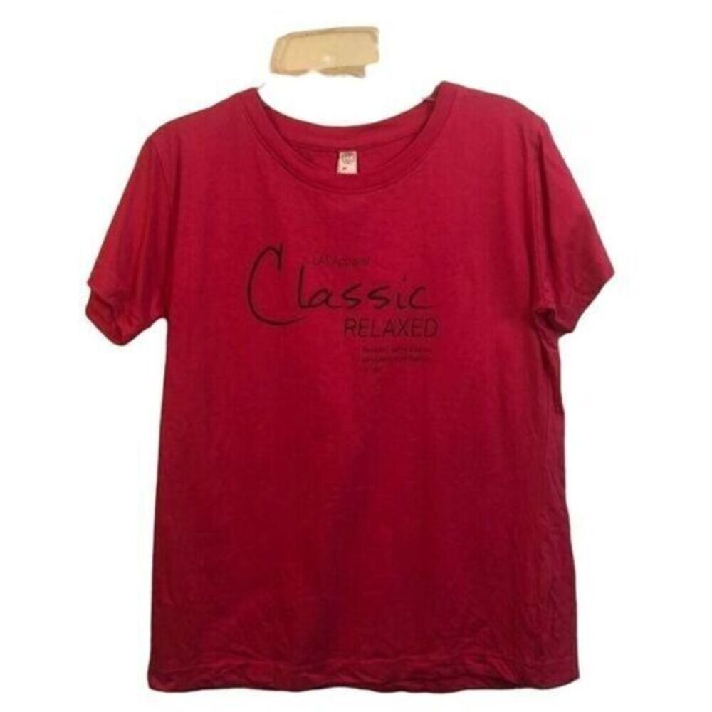LAT Apparel‎ Classic Relaxed Fit Red T-Shirt Womens Size M
